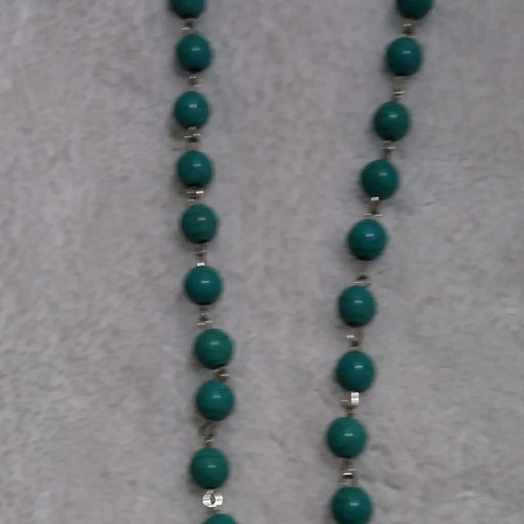 Fabulous Silver, Turquoise and Red Coral Necklace - Picture 6 of 6